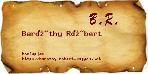 Baróthy Róbert névjegykártya